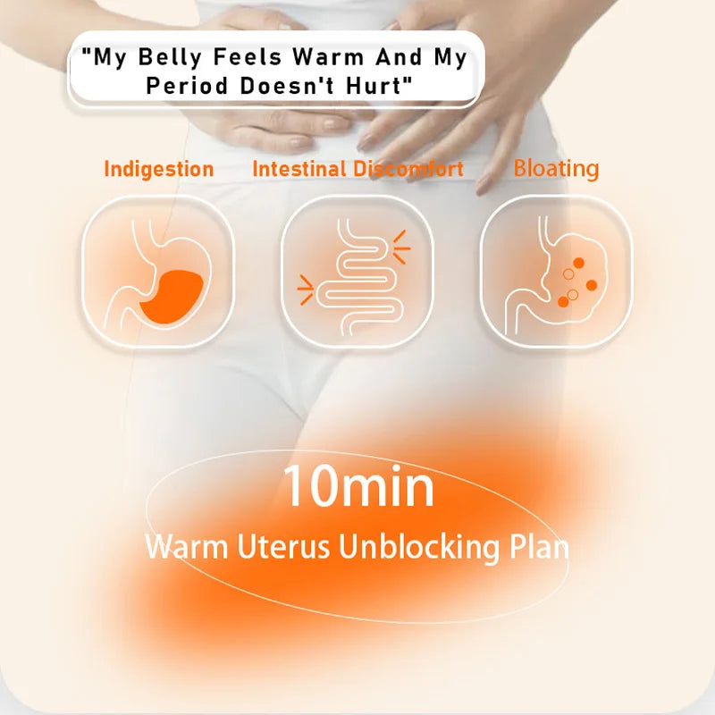 Electric Bian Stone Abdominal Massager Machine Waist Roller Massage Device Tool For Woman Abdomen Promote Intestinal Peristalsis