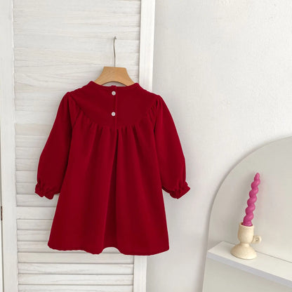 2025 Christmas Children Clothes New Year Clothing Sister Dress 0-6Yrs Girl Party Dress Kids Princess Dresses Baby Girl Romper