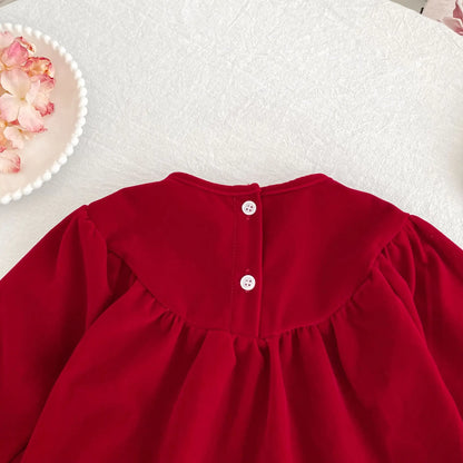 2025 Christmas Children Clothes New Year Clothing Sister Dress 0-6Yrs Girl Party Dress Kids Princess Dresses Baby Girl Romper