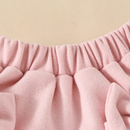 Baby Girls Clothes New Year Set 0-3Y Long Sleeve Big Bow Top Irregular Skirt and Beret Toddler Christmas Clothes