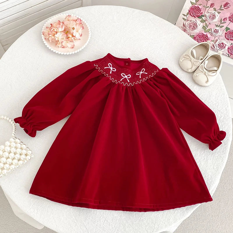 2025 Christmas Children Clothes New Year Clothing Sister Dress 0-6Yrs Girl Party Dress Kids Princess Dresses Baby Girl Romper