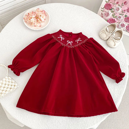2025 Christmas Children Clothes New Year Clothing Sister Dress 0-6Yrs Girl Party Dress Kids Princess Dresses Baby Girl Romper