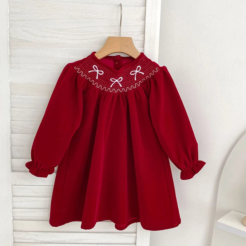 2025 Christmas Children Clothes New Year Clothing Sister Dress 0-6Yrs Girl Party Dress Kids Princess Dresses Baby Girl Romper