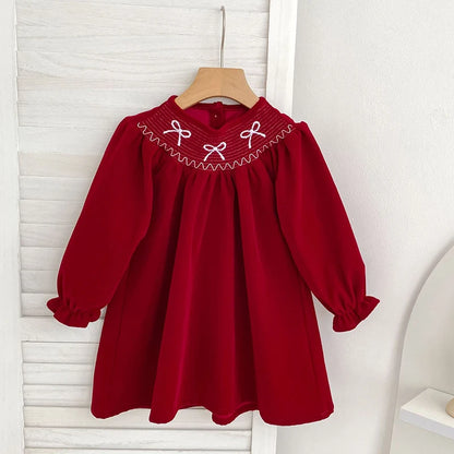 2025 Christmas Children Clothes New Year Clothing Sister Dress 0-6Yrs Girl Party Dress Kids Princess Dresses Baby Girl Romper