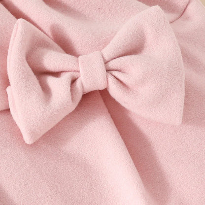 Baby Girls Clothes New Year Set 0-3Y Long Sleeve Big Bow Top Irregular Skirt and Beret Toddler Christmas Clothes