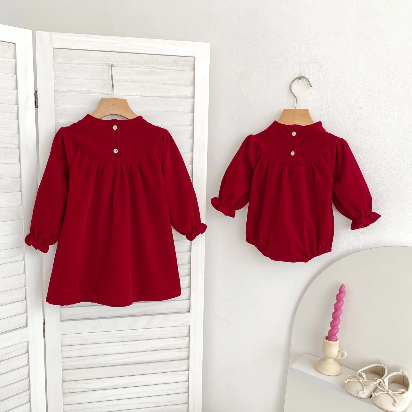 2025 Christmas Children Clothes New Year Clothing Sister Dress 0-6Yrs Girl Party Dress Kids Princess Dresses Baby Girl Romper