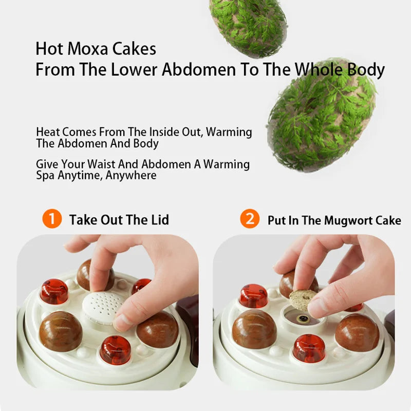 Electric Bian Stone Abdominal Massager Machine Waist Roller Massage Device Tool For Woman Abdomen Promote Intestinal Peristalsis