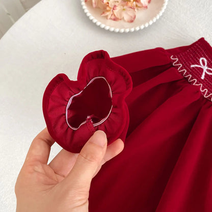 2025 Christmas Children Clothes New Year Clothing Sister Dress 0-6Yrs Girl Party Dress Kids Princess Dresses Baby Girl Romper